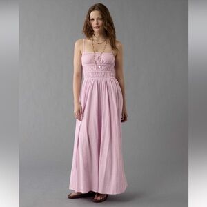 NWT American Eagle ($74.95Cad) Purple Sunchaser Knit Smocked Bodice MidMax Dress